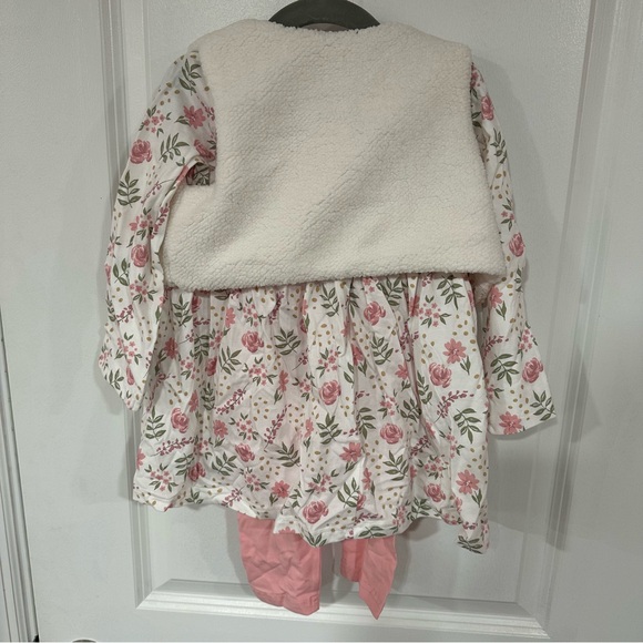 NWT Toddler 4T 3-piece floral shirt/pink pants/hedgehog vest - Picture 5 of 7